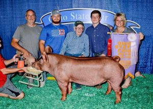 2019 Ohio State Fair Reserve Champion Tamworth Barrow shown by Liam Shellhouse